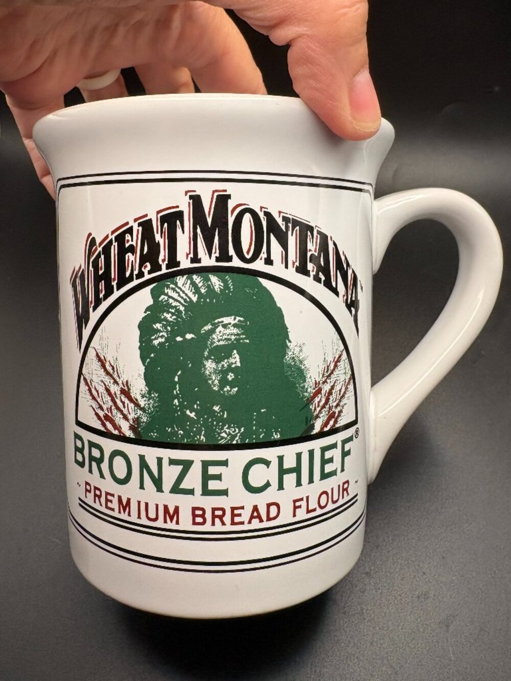 Vintage Wheat Montana Bronze Chief Coffee Mug Farmhouse Country Kitchen Cup
